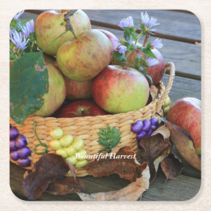 Bountiful Harvest Square Paper Coaster