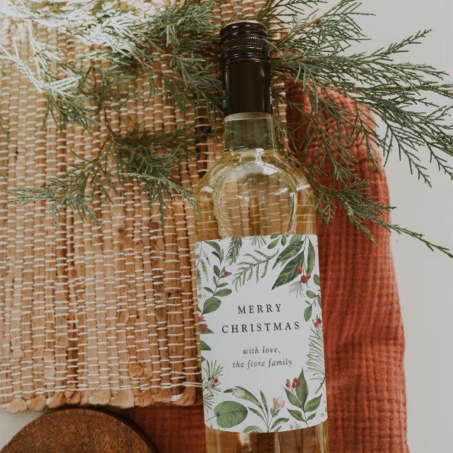 Bountiful | Personalised Holiday Wine Label (Creator Uploaded)