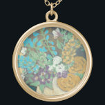 Bountiful Spring II Gold Plated Necklace<br><div class="desc">Floral</div>