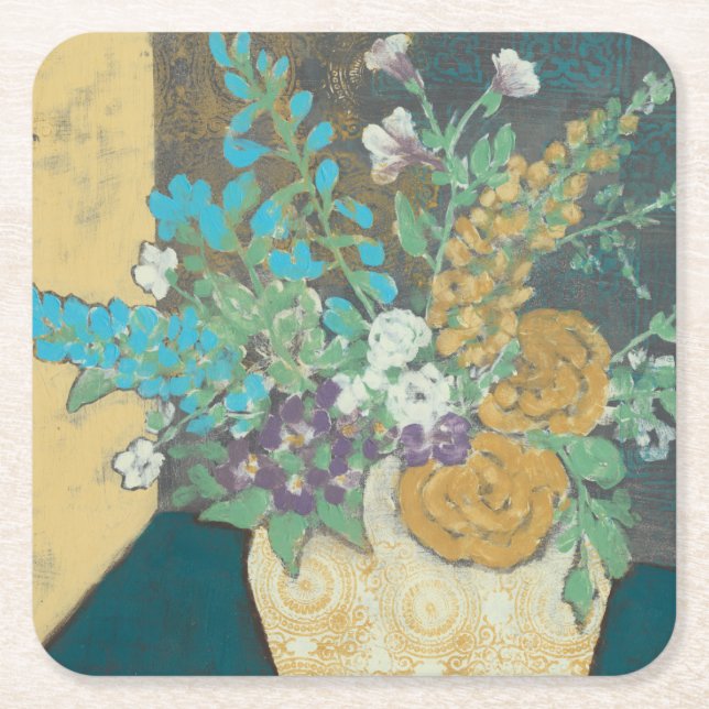 Bountiful Spring II Square Paper Coaster (Front)