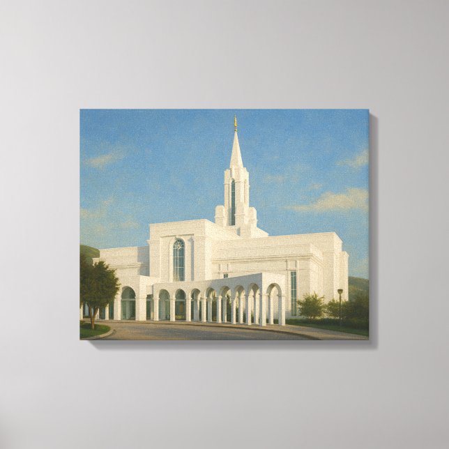 Bountiful Utah Temple Painting™ LDS Art Canvas Print (Front)