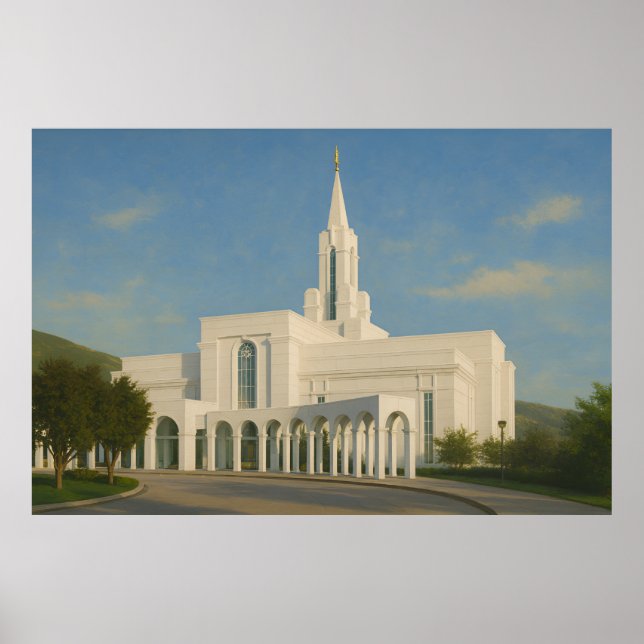 Bountiful Utah Temple Painting™ LDS Art Poster (Front)