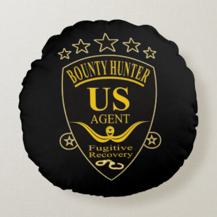 Bounty Hunter Agent Round Cushion