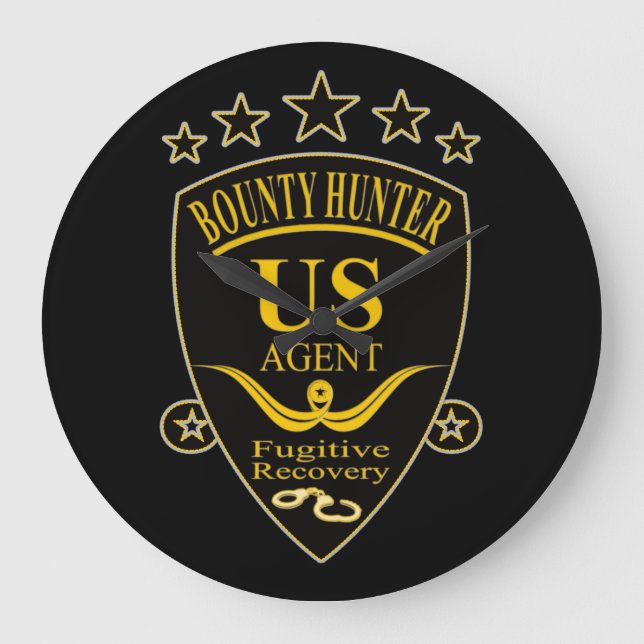 Bounty Hunter Agent Wall Clock (Front)