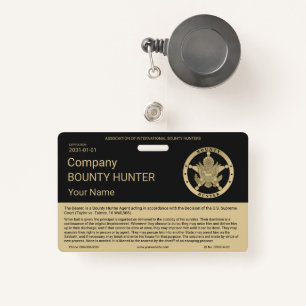 Bounty Hunter Badge ID Badge