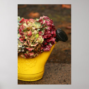 Bouquet and watering can Poster