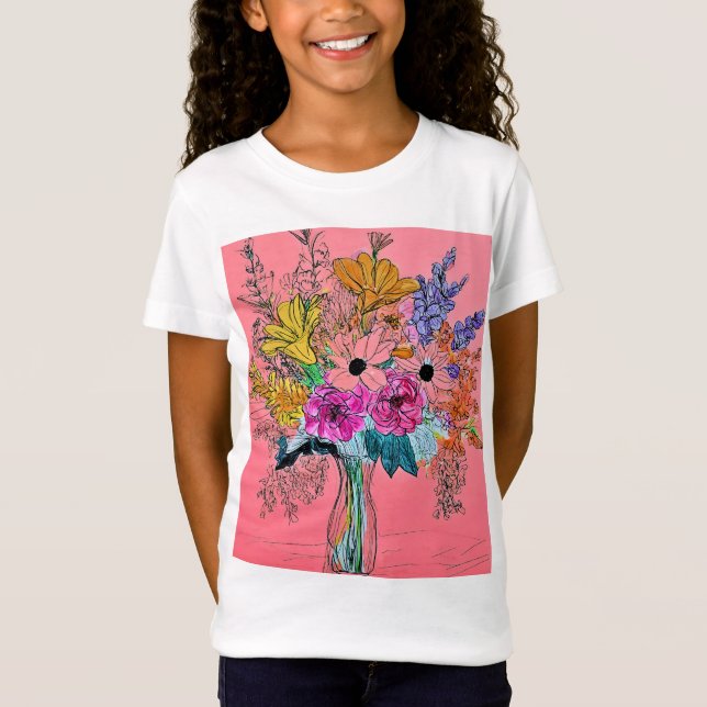 "Bouquet Beauty" Fine Jersey T-Shirt (Front)