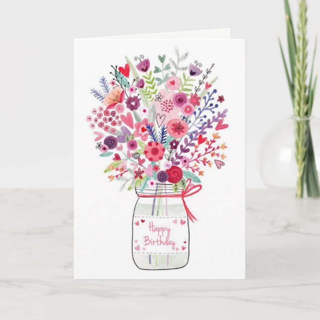 Bouquet Birthday Card (Front)