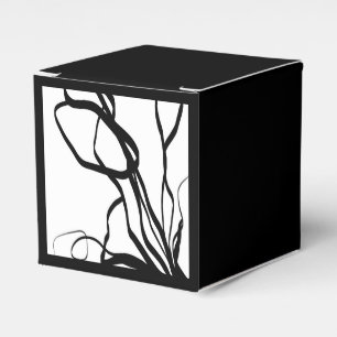 Bouquet Blanc: Abstract White & Black Favour Box