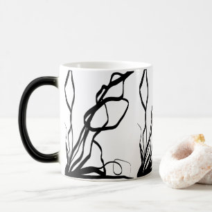 Bouquet Blanc: Abstract White & Black Magic Mug