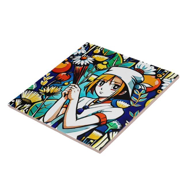 Bouquet Ceramic Tile (Side)