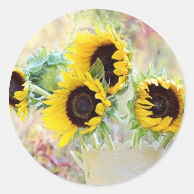 Bouquet  classic round sticker (Front)