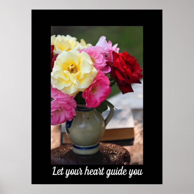 Bouquet Colourful Roses Poster (Front)