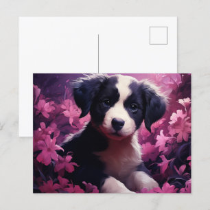 Bouquet de Joie Canine Postcard