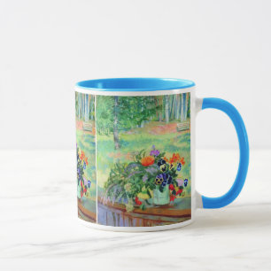 Bouquet Flowers Balcony Boris Kustodiev 1924 Art Mug