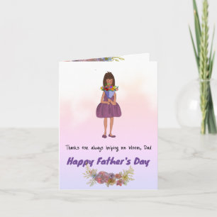 Bouquet Girl Father’s Day Card