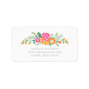Bouquet Graduation Address Label