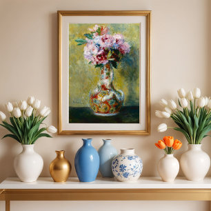 Bouquet in a vase by Auguste Renoir Poster