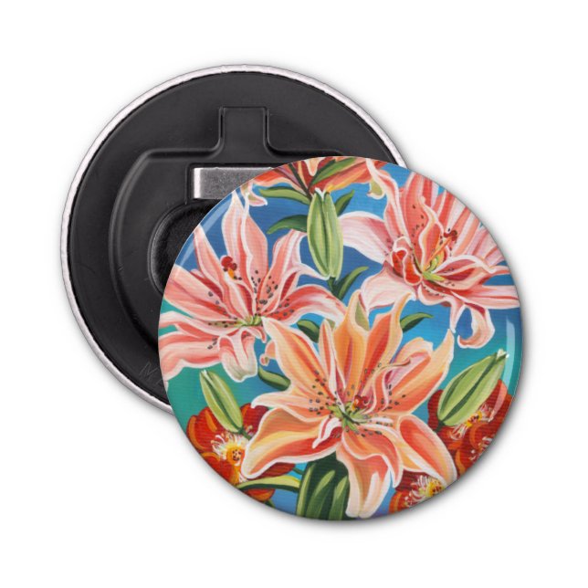 Bouquet in Border II Bottle Opener (Front)