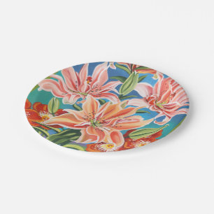 Bouquet in Border II Paper Plate