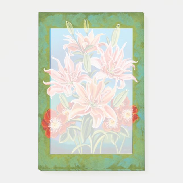 Bouquet in Border II Post-it Notes (Front)