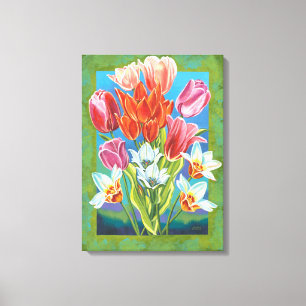 Bouquet in Border III Canvas Print