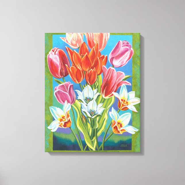 Bouquet in Border III Canvas Print (Front)