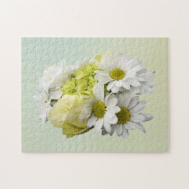 Bouquet in Shades of White and Yellow Jigsaw Puzzle (Horizontal)