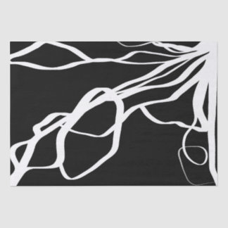 Bouquet Noir: Abstract Black & White Tissue Paper