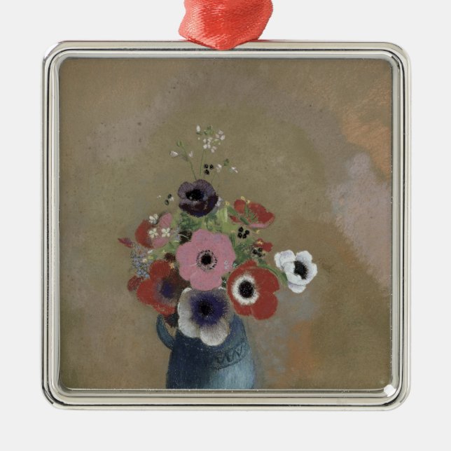 Bouquet of anemones metal tree decoration (Front)
