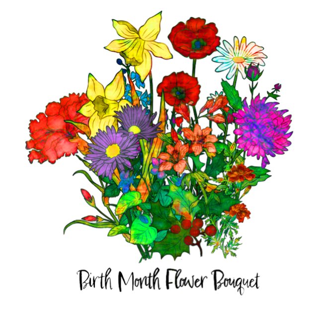 Bouquet of Birth Month Flowers T-Shirt (Creator Uploaded)