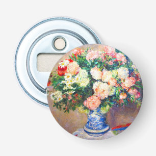Bouquet of Chrysanthemums and a Japanese Fan Bottle Opener