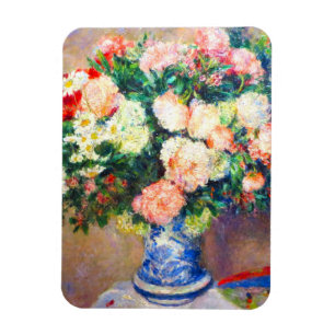 Bouquet of Chrysanthemums and a Japanese Fan Magnet