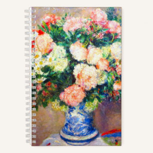 Bouquet of Chrysanthemums and a Japanese Fan Notebook