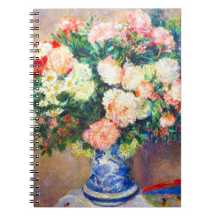 Bouquet of Chrysanthemums and a Japanese Fan Notebook