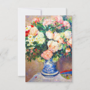 Bouquet of Chrysanthemums and a Japanese Fan Thank You Card