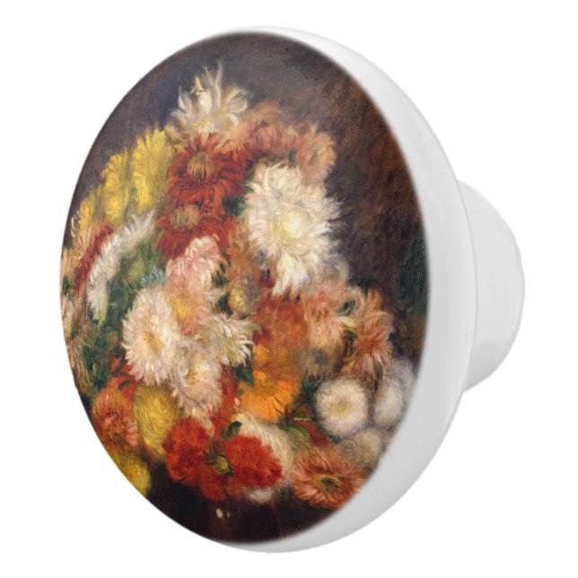 Bouquet of Chrysanthemums  Renoir  Ceramic Knob (Right)