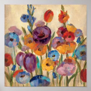 Bouquet of Colourful Flowers Poster