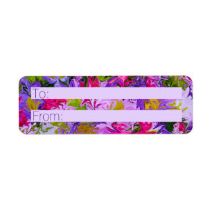 Bouquet of Colours Abstract TO and FROM Gift Tags