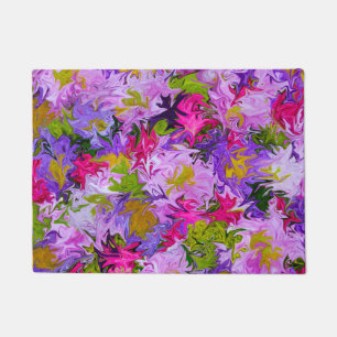 Bouquet of Colours Floral Abstract Art Design Doormat