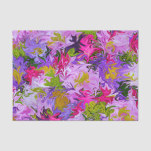 Bouquet of Colours Floral Abstract Art Design Tissue Paper