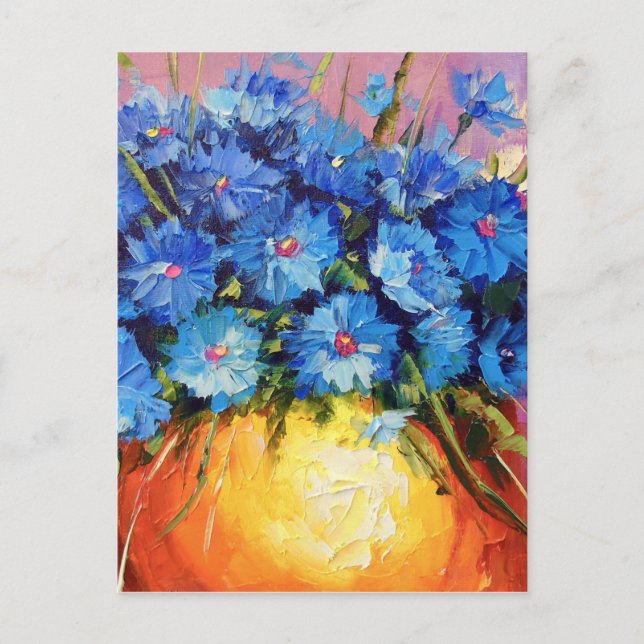 Bouquet of cornflowers postcard (Front)