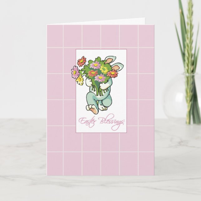 Bouquet of Easter Blessings Holiday Card (Front)