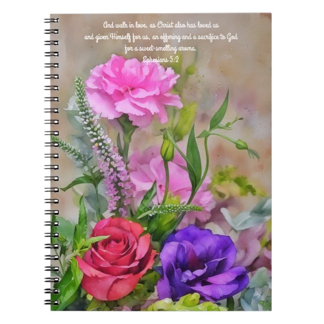 Bouquet of Flowers Art Bible Verse Journal (Front)