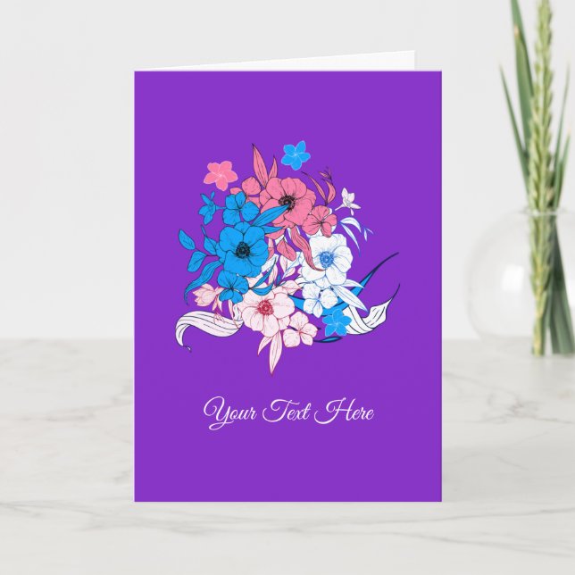 Bouquet of Flowers Card (Front)