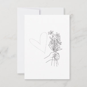 Bouquet of flowers for Valentine's Day Card