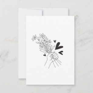 Bouquet of flowers for Valentine's Day Card