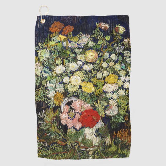 Bouquet of Flowers in a Vase by Vincent Van Gogh Golf Towel (Front)