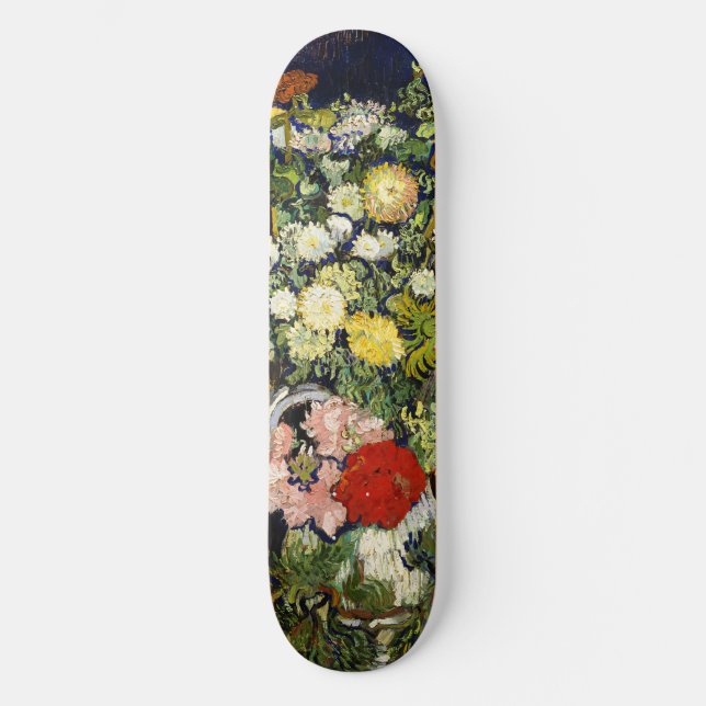 Bouquet of Flowers in a Vase by Vincent Van Gogh  Skateboard (Front)