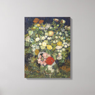 Bouquet of Flowers in a Vase Canvas Print